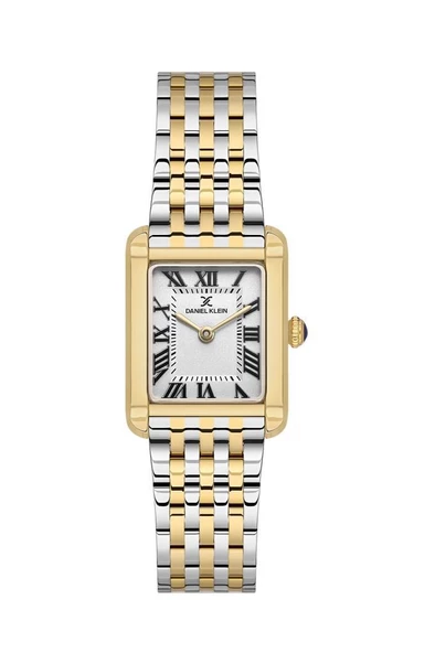 DANIEL KLEIN DK102-DK.1.13786-5 ALTIN KAPLAMA ROMA RAKAMLI DİKDÖRTGEN KADIN KOL SAATİ