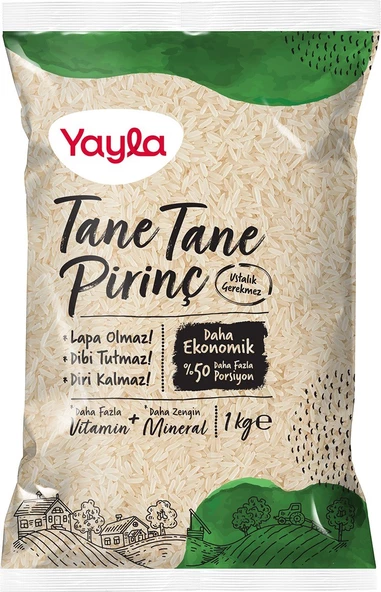 Yayla Tane Tane Pirinç 1 kg