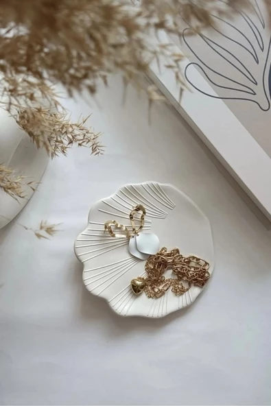 Taş Tozu Kalıbı – Deniz Kabuğu Şeklinde Dekoratif Tabak Takı Tabağı – Silikon Kalıp - 4
