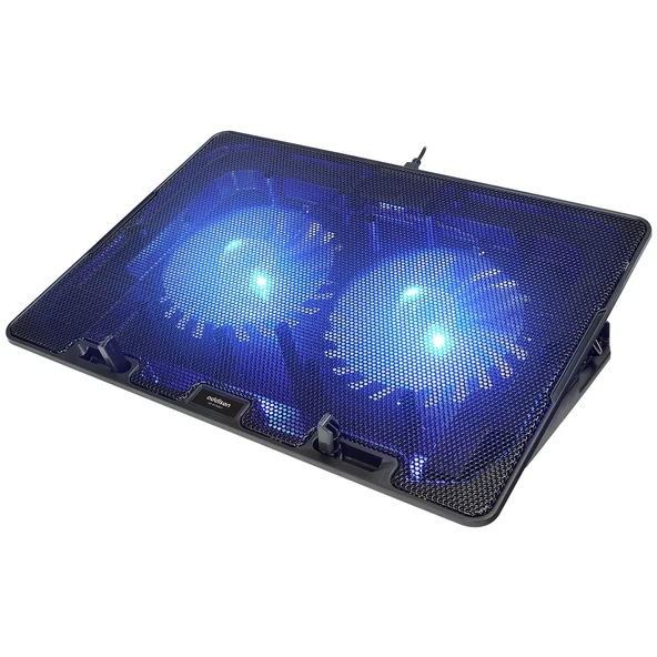 Addison AD-S1 Waft Mavi Led Işıklı 2 Fanlı 2 Usb Dc 5V 125*125*20mm Notebook Soğ