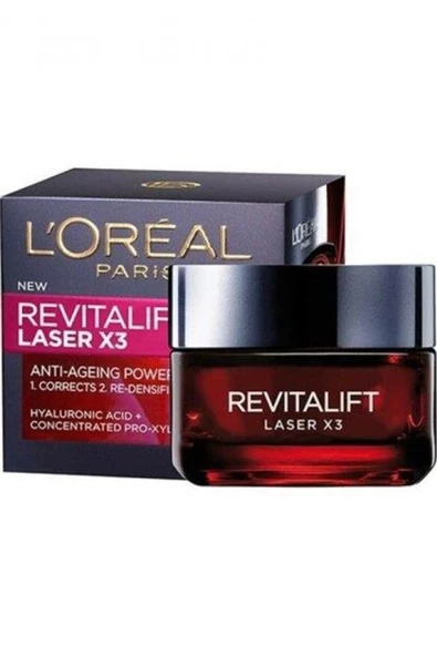 Loreal Paris Lazer x3 Yoğun Yaşlanma Karşıtı Gündüz Bakım Kremi