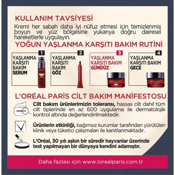Loreal Paris Lazer x3 Yoğun Yaşlanma Karşıtı Gündüz Bakım Kremi - 4