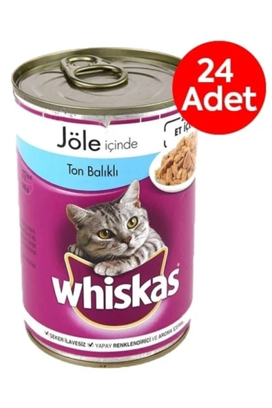 Whiskas Ton Balıklı Jöleli Konserve Yetişkin Kedi Maması 24 x 400 G