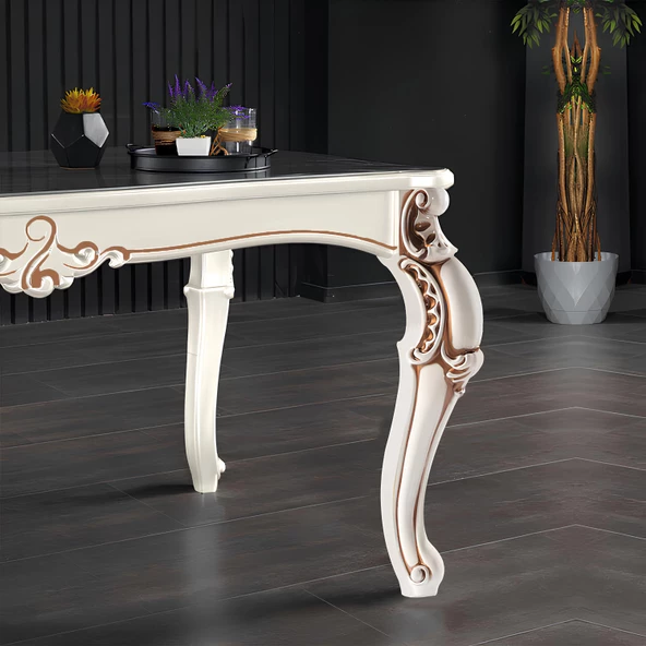 Valenta Masa Dresuar Ayağı 76 cm Plastik Ayak Mutfak Yemek Masası Mobilya Ayakları Krem Kahve - Resim 8