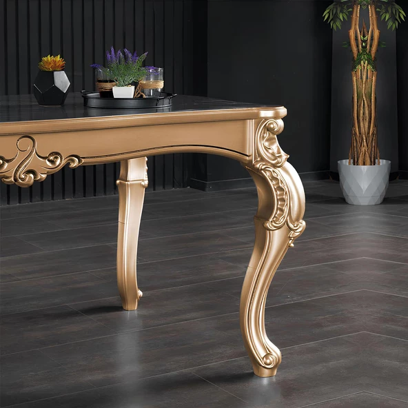 Valenta Masa Dresuar Ayağı 76 cm Plastik Ayak Mutfak Yemek Masası Mobilya Ayakları Altın Gold - 7