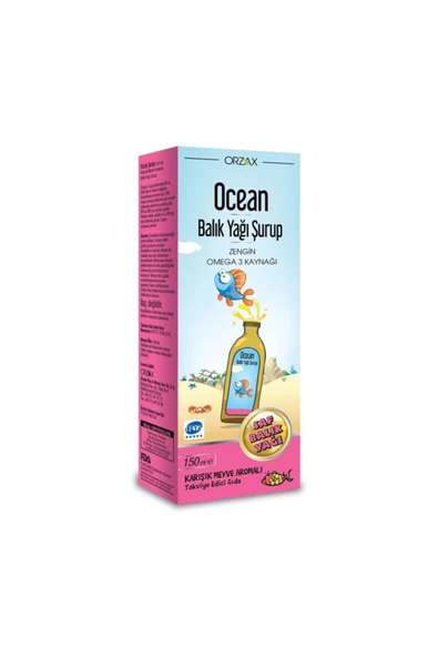 Ocean Tutti Frutti Karışık Meyve Aromalı Balık Yağı Şurup 150 ml ürün görseli