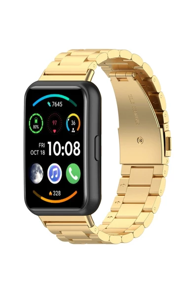 Huawei Watch Fit 2 Metal Baklalı Kordon Paslanmaz Çelik Kayış - 4