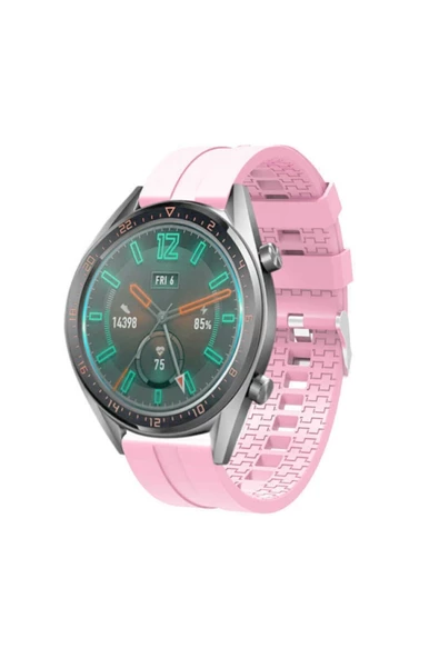 Huawei Gt  Gt 2 Honor Magic Watch Uyumlu 2 46mm Akıllı Saat Silikon Kordon Siyah - 4