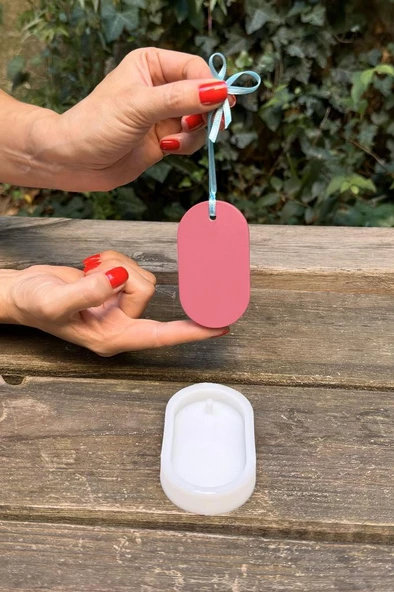 Elips Koku Tableti Silikon Mum Kalıbı ürün görseli