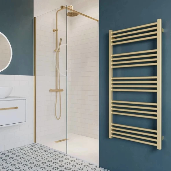 Duffmart Rainbow 5/7 Gold Düz Havlupan Radyatör - Resim 2