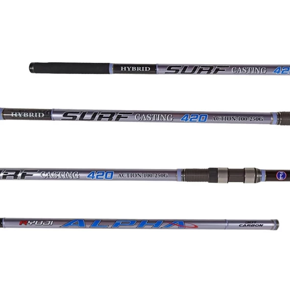 Ryuji Alpha Fuji 420cm 100-250gr Hybrid 3 Parça Surf Kamışı - Resim 3