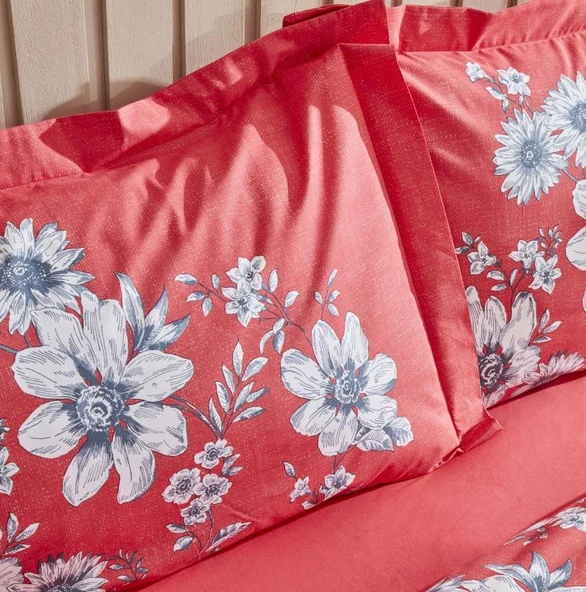 Karaca Home Cornell Pembe %100 Pamuk Çift Kişilik Nevresim Takımı - 6