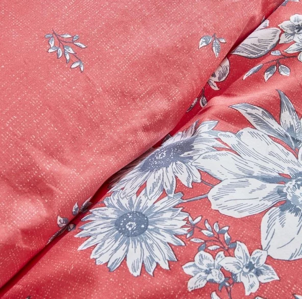 Karaca Home Cornell Pembe %100 Pamuk Çift Kişilik Nevresim Takımı - 4