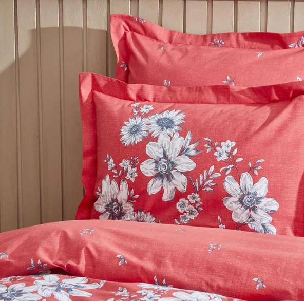 Karaca Home Cornell Pembe %100 Pamuk Çift Kişilik Nevresim Takımı - 3