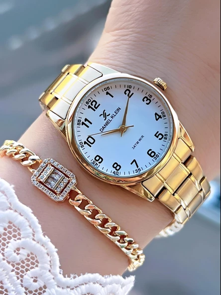 Daniel Klein Çelik Kordon 2 Yıl Garantili 30 Mt Suya Dayanıklı Kadın Kol Saati+Bileklik BDK.13846.2 ürün görseli