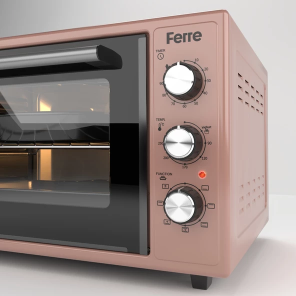 FERRE 45630 45 LİTRE 6 PROGRAM TURBO MİNİ FIRIN - ROSE - 5
