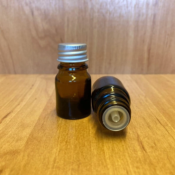 3 ml Amber Içten Damlalıklı Cam Şişe , 3 cc Kolonya Tıpalı Cam Şişe x 10 Adet ürün görseli