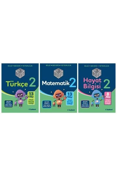 Tudem Yayınları 2. Sınıf 3 Boyut 3'lü Set (türkçe + Matematik + Hayat B.)