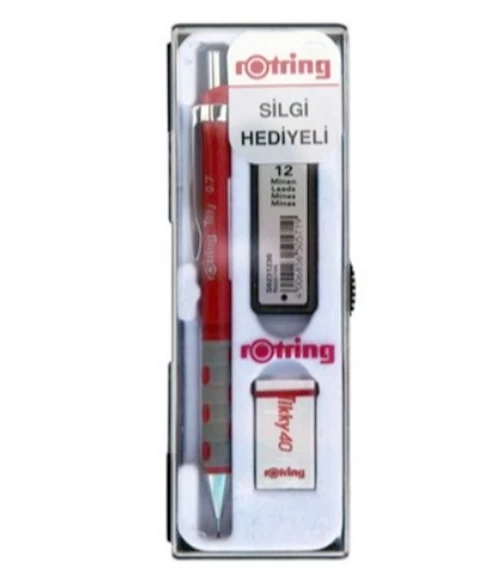 Rotring Tikky Versatil Kalem Min Silgi 3 lü Set 0.7 Mm Kırmızı