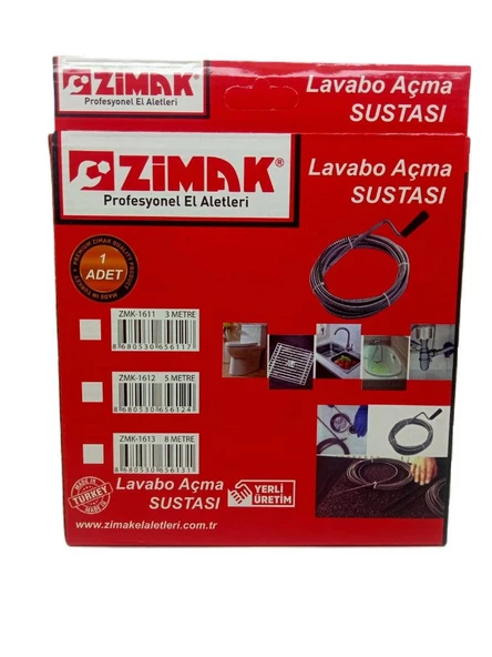 Zimak Lavabo Gider Açma Sustası 3m Zmk1611 - 4