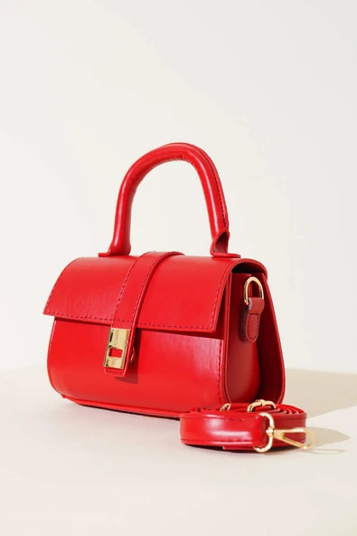 Mıknatıslı El Çantası Kırmızı ürün görseli 1