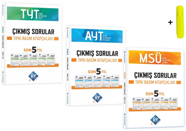 KR Akademi TYT AYT MSÜ Son 5 Yıl Çıkmış Sorular Seti