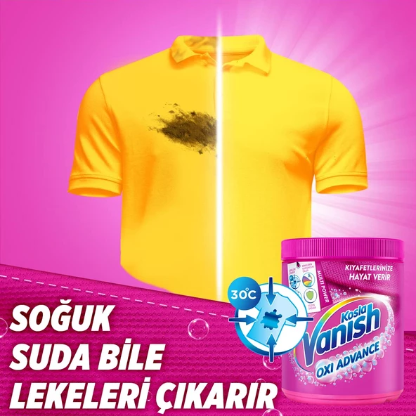 Kosla Vanish Multipower Renkliler için Leke Çıkarıcı ve Çamaşır Deterjanı Güçlendirici Toz 800gr. - 4