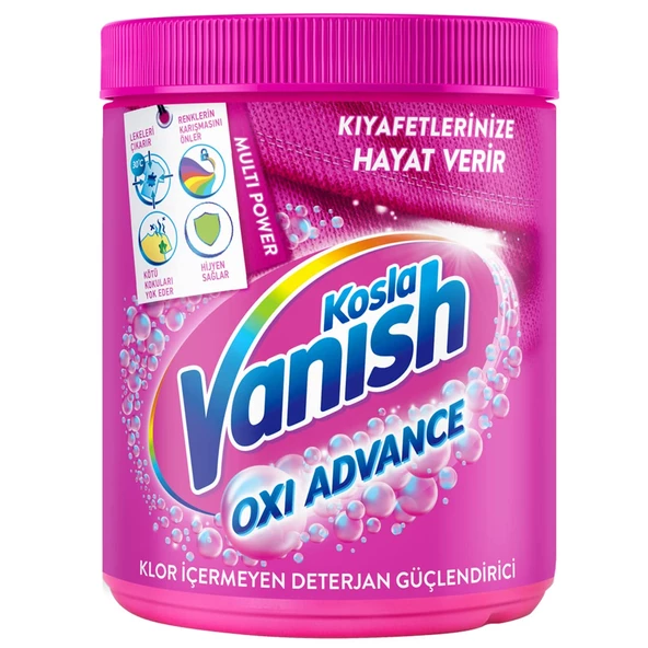 Kosla Vanish Multipower Renkliler için Leke Çıkarıcı ve Çamaşır Deterjanı Güçlendirici Toz 800gr.