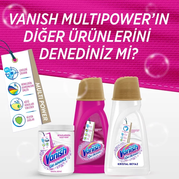 Kosla Vanish Multipower Renkliler için Leke Çıkarıcı ve Çamaşır Deterjanı Güçlendirici Toz 800gr. - 7