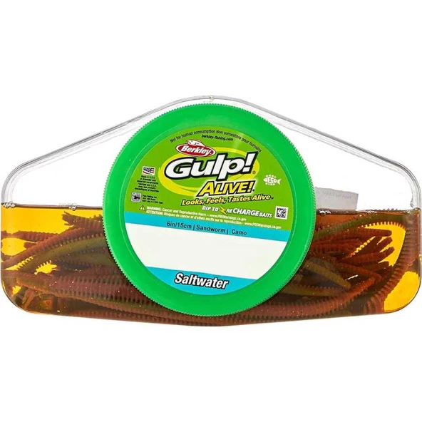 Berkley Gulp Alive Saltwater Sandworm  BLOODY 15CM
