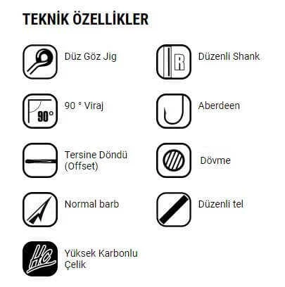 VMC Olta Jig İğnesi 7147BN 10lu  SİYAH NİKEL NO:2-0 - 10LU - Resim 2