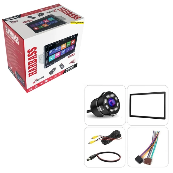 7 İnç Tofaş Model Double Teyp + 8 Led Geri Vites Kamera (4X65 Watt Bluetooth - Video İzleme - Usb/Sd Kart - Yukarı Aşağı Ayarlanabilir) - 3