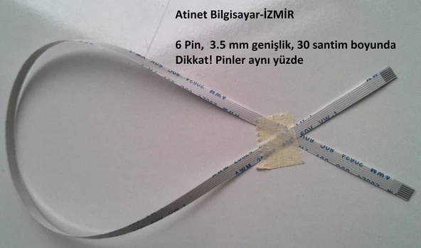 Awm 20624 80C 60V Vw-1 Flex Şerit Kablo   6 pin 30 santim 6-0.5-30A