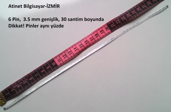 Awm 20624 80C 60V Vw-1 Flex Şerit Kablo   6 pin 30 santim 6-0.5-30A - 2