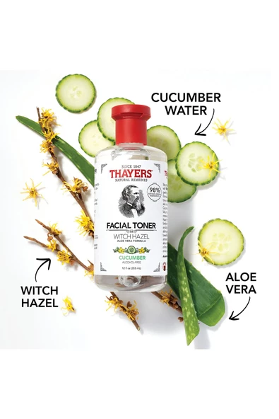 Thayers Cadı Fındığı ve Salatalık Yüz Toniği 355ML - Resim 3