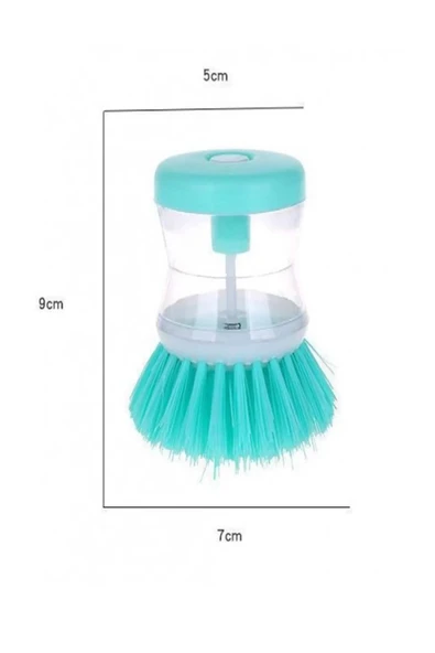 Sıvı Deterjan Hazneli Bulaşık Fırçası Hazneli Mutfak Banyo Lavabo Yıkama Fırçası 1 Adet - 3
