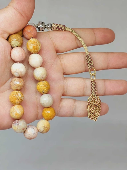 Jasper Taşı Faset Kesim 17'li Efe Tesbih 12mm (9955-EFE) ürün görseli