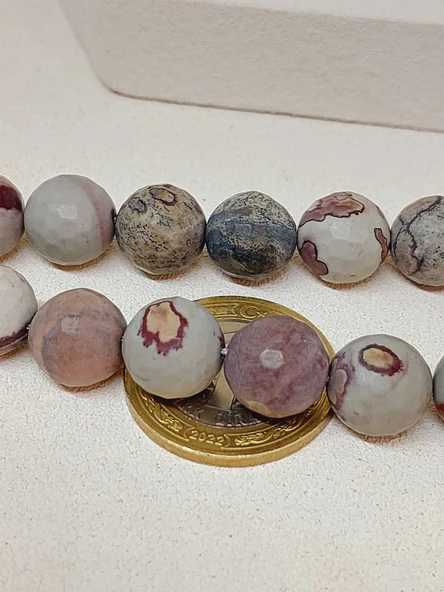 Jasper Taşı Faset Kesim 17'li Efe Tesbih 12mm (9946-EFE) - Resim 3