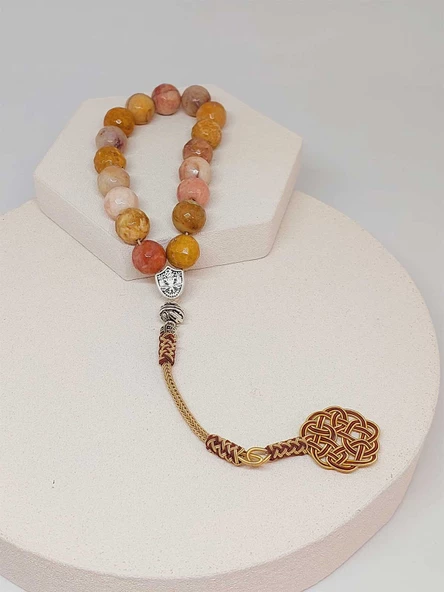 Jasper Taşı Faset Kesim 17'li Efe Tesbih 12mm (9955-EFE) - Resim 3