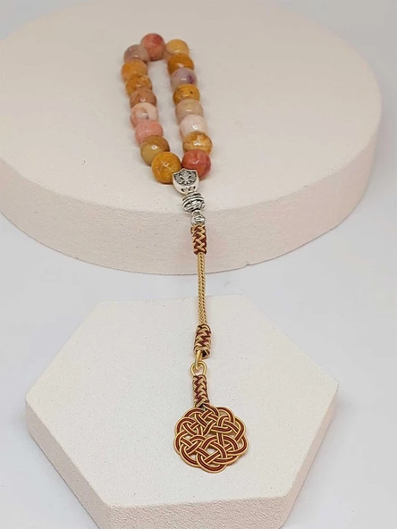 Jasper Taşı Faset Kesim 17'li Efe Tesbih 12mm (9955-EFE) - Resim 5