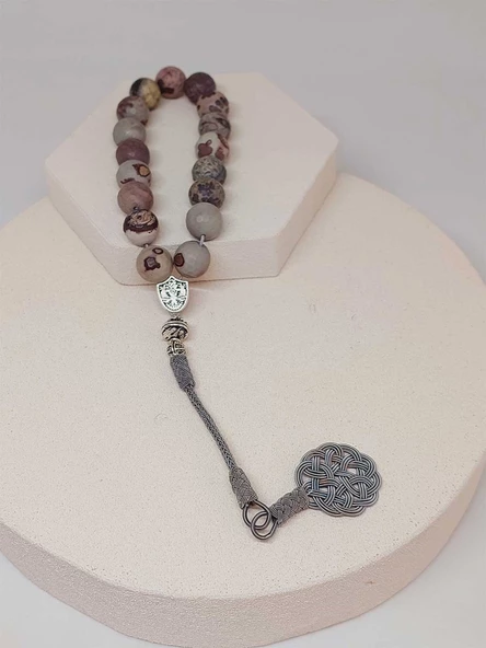 Jasper Taşı Faset Kesim 17'li Efe Tesbih 12mm (9946-EFE) - Resim 2