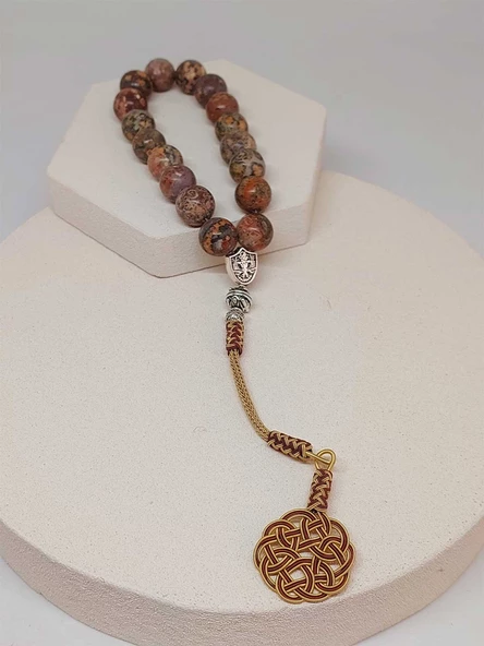 Jasper Taşı Faset Kesim 17'li Efe Tesbih 12mm (9958-EFE) - Resim 2