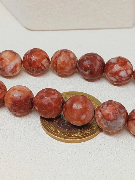 Jasper Taşı Faset Kesim 17'li Efe Tesbih 12mm (25835-EFE) - Resim 3