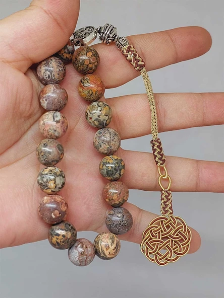 Jasper Taşı Faset Kesim 17'li Efe Tesbih 12mm (9958-EFE) ürün görseli