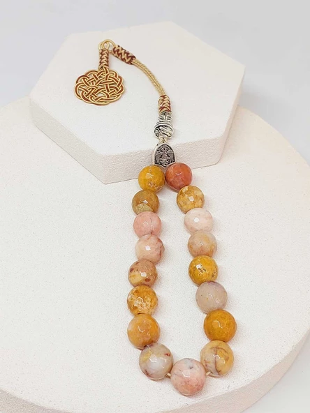 Jasper Taşı Faset Kesim 17'li Efe Tesbih 12mm (9955-EFE) - Resim 2