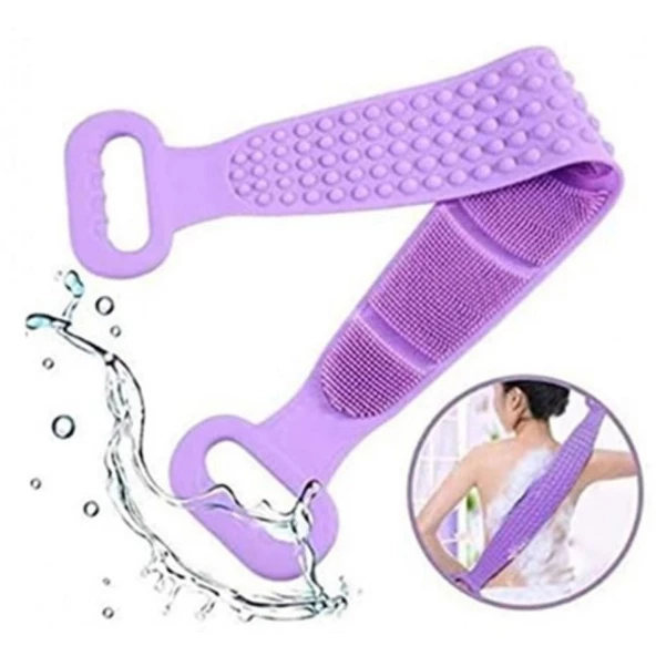 TİNEKE Banyo Sırt Kesesi Çift Taraflı Silikon Cilt Temizleme Fırçası 60 Cm