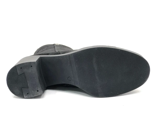 Hammer Jack 830-9941-Z Judy Hakiki Deri Topuklu Kadın Bot - Resim 6