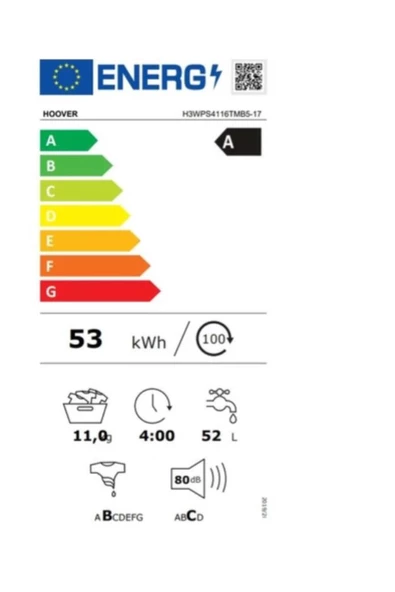 Hoover H3WPS4116TMB5-17 11 kg 1400 Devir Çamaşır Makinesi - Resim 4