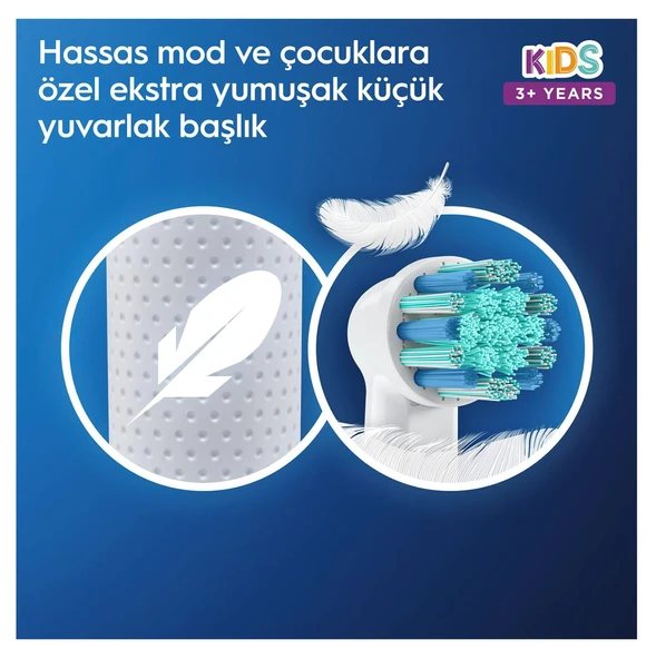 Oral-B D100 Vitality Lightyear Ekstra Yumuşak Şarj Edilebilir Çocuk Diş Fırçası ve Seyahat Kabı - Resim 3