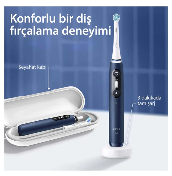 Oral-B iO 7 Lacivert Şarjlı Diş Fırçası - 5